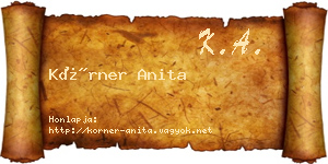 Körner Anita névjegykártya